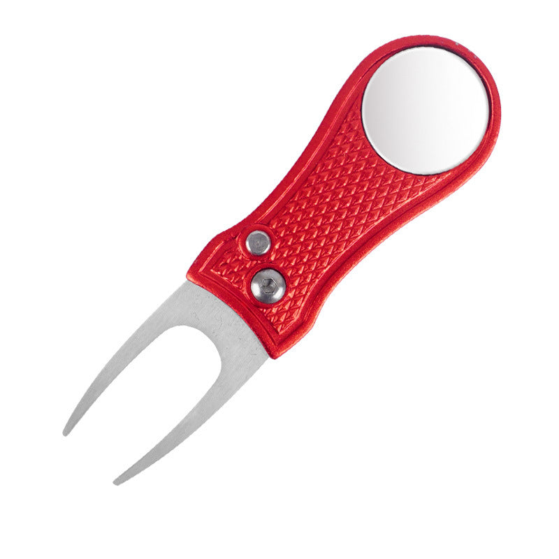 Horquilla Reparadora de Green de Golf con Mango Plegable