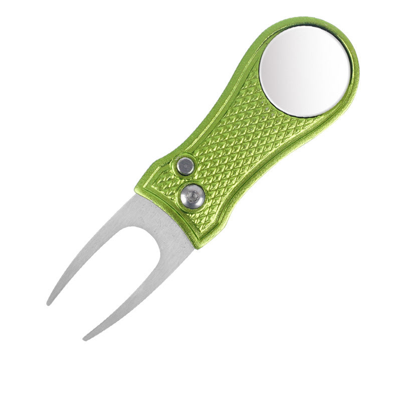 Horquilla Reparadora de Green de Golf con Mango Plegable